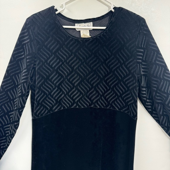 Alexandra Lee Vintage Maxi Dress Black Velvet Velour Size 14. Fits like a 12 - Picture 2 of 7